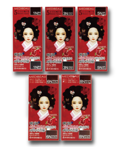 석류 에센셜 헤어칼라 새치머리전용 염색약