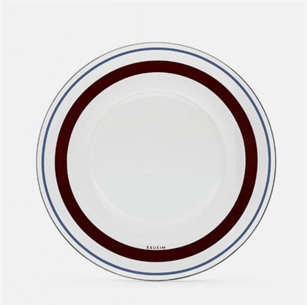 레트로 B 글라스 원형 접시 중 (2color)